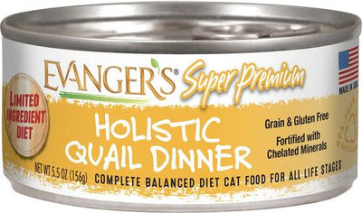 Super Premium Quail Dinner Grain-Free Canned Cat Food, 5.5-oz, case of 24