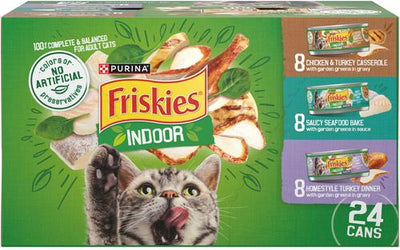 Indoor Variety Pack Canned Cat Food, 5.5-oz, case of 24