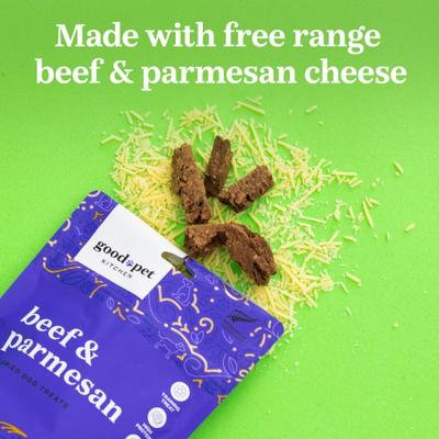 Beef & Parmesan Air Dried Dog Treat, 2.8-oz bag