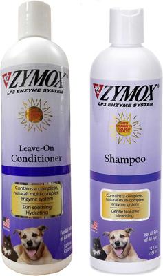 Bundle: Zymox Enzymatic Leave-on Dog & Cat Conditioner + Shampoo, 12-oz bottle