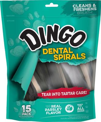 Dental Spirals Peppermint & Parsley Flavor Dog Treat, 15 count