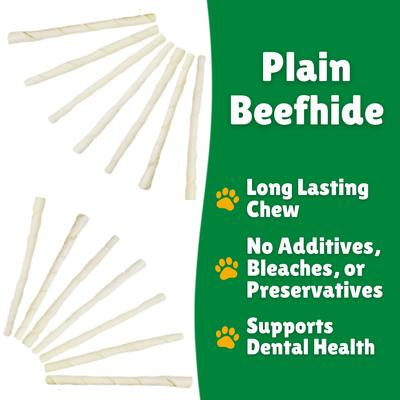 Plain Rawhide Small Dog Chews, 200 count