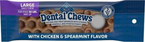 Large Natural Chicken & Spearmint Dental Dog Chews Treats, 7 count