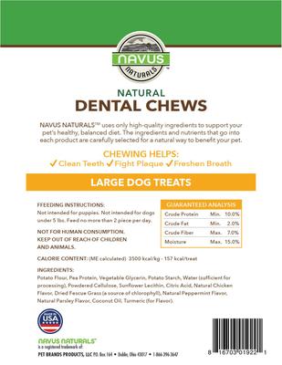 Large Mint Dental Dog Treats, 14 count