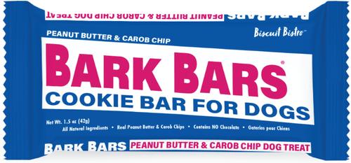 Bark Bars Peanut Butter & Carob Chips Dog Treat, 1.5-oz, 6 count