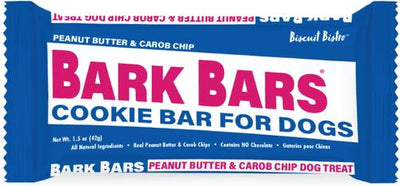 Bark Bars Peanut Butter & Carob Chips Dog Treat, 1.5-oz, 6 count