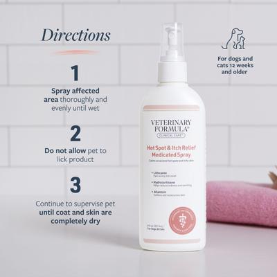 Hot Spot & Itch Relief Medicated Spray, 8-fl oz spray