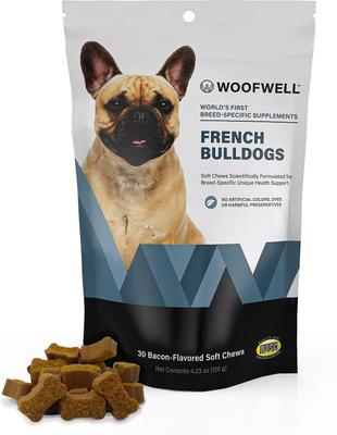 French Bulldog Health Support Bacon Flavored Soft Chews Dog Supplement, 30 count
