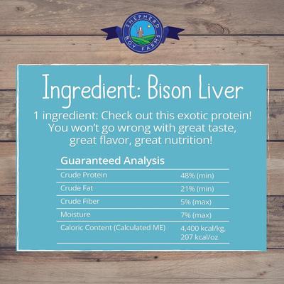 Bison Liver Freeze-Dried Dog & Cat Treats, 8-oz bag