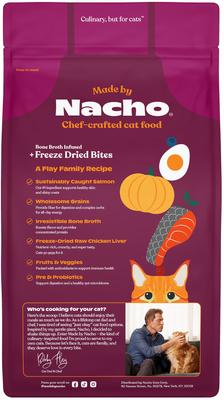 Made by Nacho Sustainably Caught Salmon, Whitefish & Pumpkin Recipe with Freeze-Dried Chicken Liver Dry Cat Food, 10-lb bag