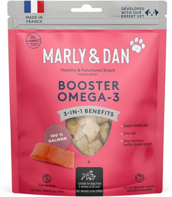 Booster Omega -3 Treats & Topper Freeze-Dried Salmon for Dogs, 3.5-oz bag