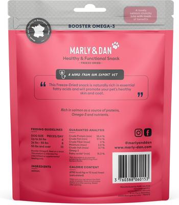 Booster Omega -3 Treats & Topper Freeze-Dried Salmon for Dogs, 3.5-oz bag