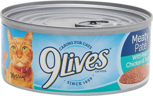 Meaty Pate with Real Chicken & Tuna Wet Cat Food, 5.5-oz can, case of 24