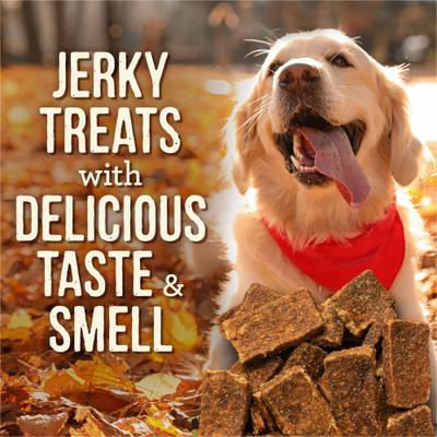 Slow Cooked BBQ Beef Texas Style Glazed Jerky Strips Dog Treats, 10-oz pouch