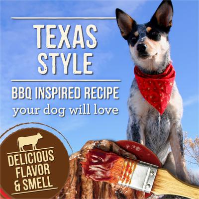 Slow Cooked BBQ Beef Texas Style Glazed Jerky Strips Dog Treats, 10-oz pouch