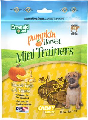 Pumpkin Harvest Mini Trainers Banana Soft & Chewy Dog Treats, 6-oz bag
