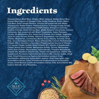 Wilderness Rocky Mountain Recipe Adult High-Protein Wholesome Grains & Bison Dry Dog Food, 22-lb bag