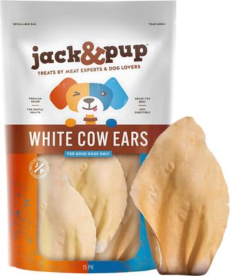 White Cow Ears Dog Treats, 15 count
