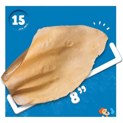 White Cow Ears Dog Treats, 15 count