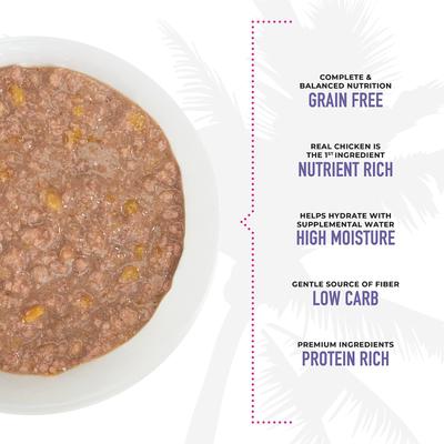 Aloha Friends Chicken, Pumpkin & Egg Recipe in Broth Grain-Free Wet Cat Food, 2.5-oz pouch, case of 12