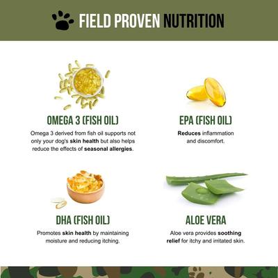 Peanut Butter Flavored Skin Health & Allergy Supplement for Dogs, 90 count