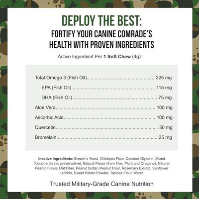 Peanut Butter Flavored Skin Health & Allergy Supplement for Dogs, 90 count