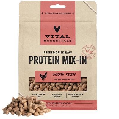 Protein Mix-In Chicken Recipe Mini Nibs Grain-Free Freeze-Dried Raw Dog Food Topper, 6-oz bag