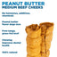 Peanut Butter Beef Cheek Dog Treats, Medium, 2 count
