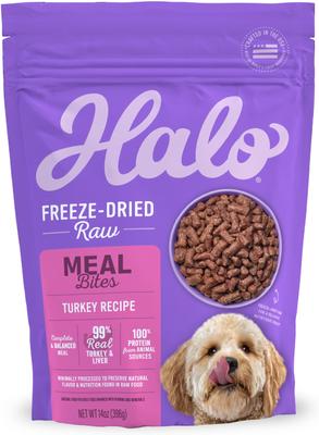 Meal Bites Turkey Recipe Raw Freeze-Dried Dog Food, 14-oz bag