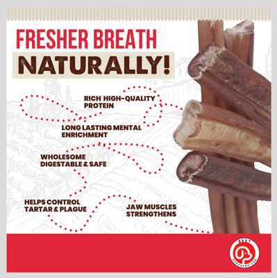 Standard 12-in Bully Sticks Dog Treats, 12 count