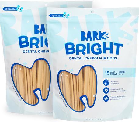 Bright Large Chicken Flavored Dental Dog Treats, 30 count