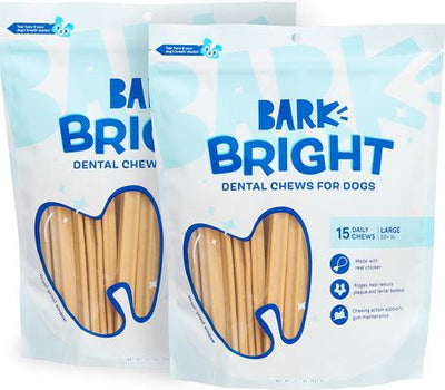 Bright Large Chicken Flavored Dental Dog Treats, 30 count