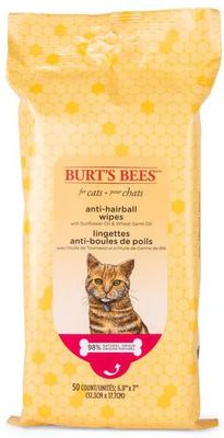 Toallitas antibolas de pelo para gatos, 50 unidades