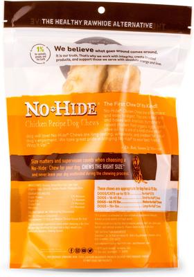 Bundle: Earth Animal No-Hide Medium Rolls Long Lasting Natural Rawhide Alternative Salmon Recipe, 2 count + Peanut Butter Recipe, 2 count + Chicken Recipe Chew Dog Treats, 2 count