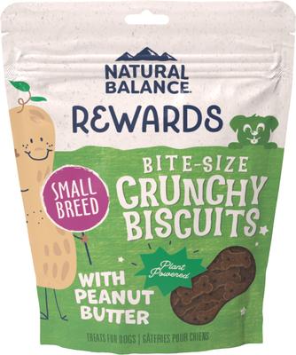 Rewards Small Breed Peanut Butter Flavored Crunchy Biscuit Dog Treats, 8-oz bag