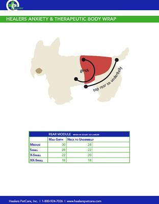 Rear Anxiety Vest for Dogs, Large