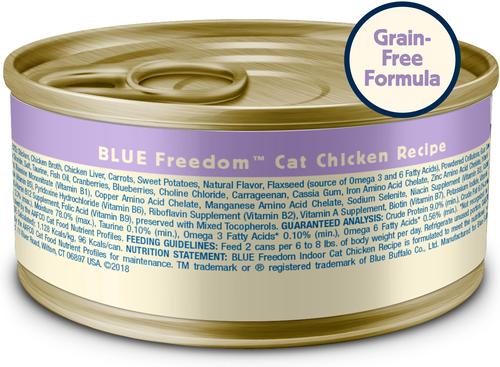 Freedom Indoor Adult Chicken Recipe Grain-Free Canned Cat Food, 5.5-oz, case of 24