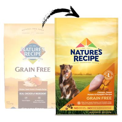 Grain-Free Chicken, Sweet Potato & Pumpkin Recipe Dry Dog Food, 12-lb bag