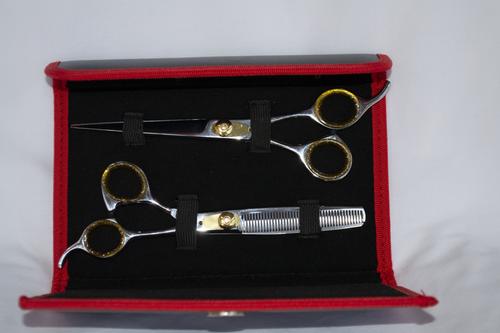 Gold Touch 7.5" Straight & 6.5" Thinning Scissors Pet Grooming Shear Kit