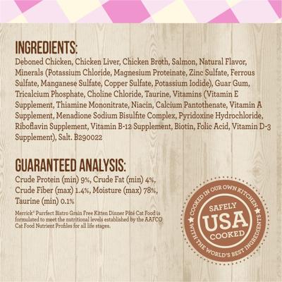 Purrfect Bistro Kitten Dinner Grain-Free Canned Cat Food, 5.5-oz, case of 24