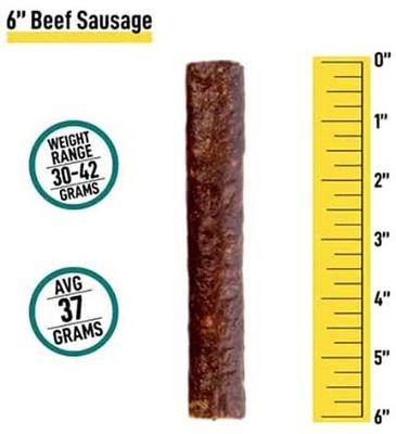 Beef Sausage Natural Dog Treats, 6 count