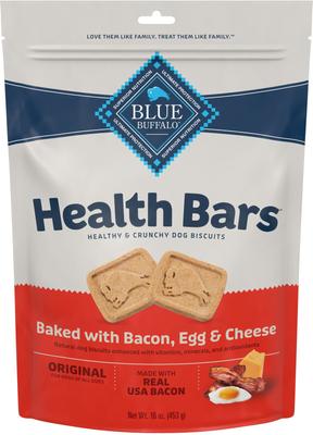 Bundle: Blue Buffalo Health Bars Baked Bacon, Egg & Cheese + Apples & Yogurt Dog Treats