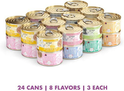 Kitchen for Kittens Variety Pack Grain-Free Wet Cat Food, 3-oz can, case of 24