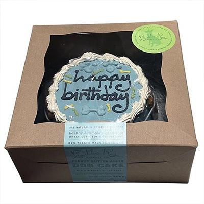 Natural Peanut Butter Flavored Blue Birthday Cake Crunchy Dog Treats, 1 count