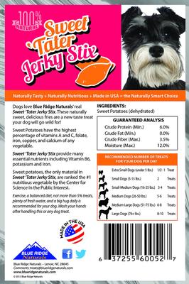 Sweet Tater Jerky Stixs Dog Treats, 5-oz bag