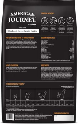 Bundle: American Journey Grain-Free Senior Chicken & Sweet Potato Recipe Dry Dog Food + Poultry & Beef Variety Pack Grain-Free Canned Dog Food