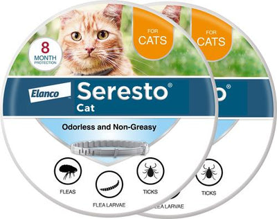 Collar antipulgas y garrapatas para gatos, 2 collares (suministro para 16 meses)