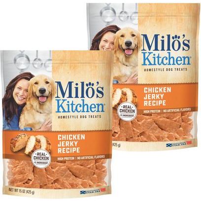 Golosinas para perros con receta de cecina de pollo, bolsa de 15 oz, paquete de 2