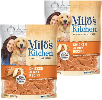 Golosinas para perros con receta de cecina de pollo, bolsa de 15 oz, paquete de 2