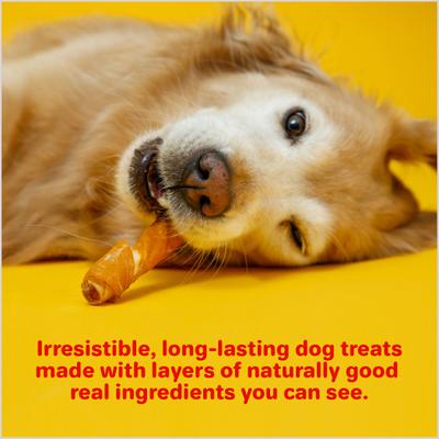 Oinkies Sizzling Twists with 100% Real Smoked Pork Bacon Flavored Rawhide-Free Natural Dog Treats, 8 count